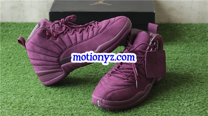 Authentic Air Jordan 12 PSNY Burgundy bordeaux